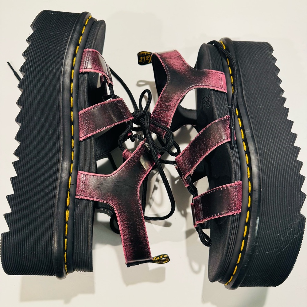 Dr. Marten Nartilla Purple Flatform Sandals Size 10 - Picture 10 of 16